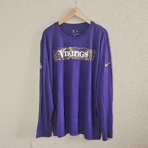 Nike Purple Long Sleeve Vikings Tee.